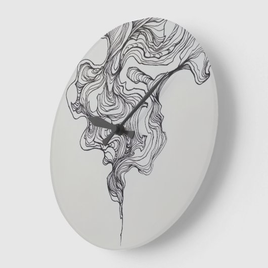 スワエレガントールラインアートクロック ラージ壁時計 (傾斜)