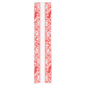 スワエレガントー赤と白ルとストライプ ショートテーブルランナー (正面)