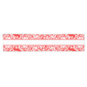 スワエレガントー赤と白ルとストライプ ショートテーブルランナー (横)