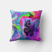 スワカラフルーズ抽象芸術流動的アート クッション (裏面)