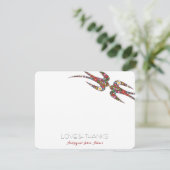 スワキスをするローズ・春の花結婚ズ・シックの写真 サンキューカード (スタンド正面)