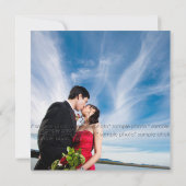 スワキスをするローズ&春の花結婚写真 案内状 (裏面)