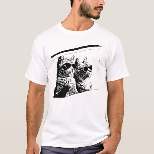 スワギンスサングラスキャット Tシャツ (正面)