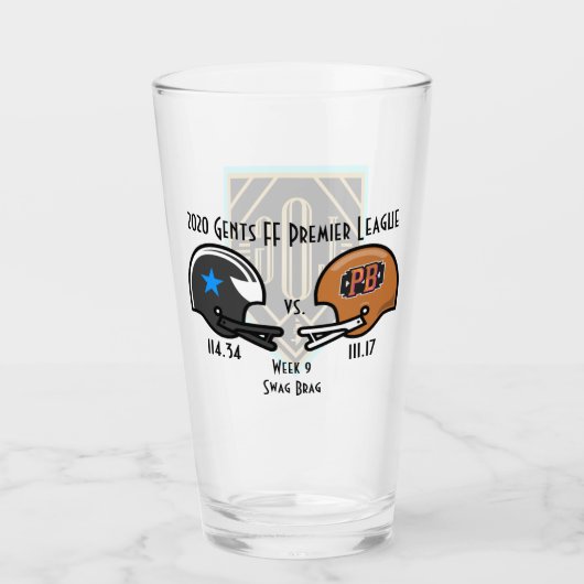 スワグブラグ9 GeordieG v Peaky Pint Glass タンブラーグラス (正面)