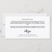 スワシーレトロフォント結婚3の写真ありがとう サンキューカード (裏面)