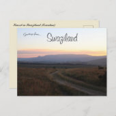 スワジランドの夕日 ポストカード (正面/裏面)