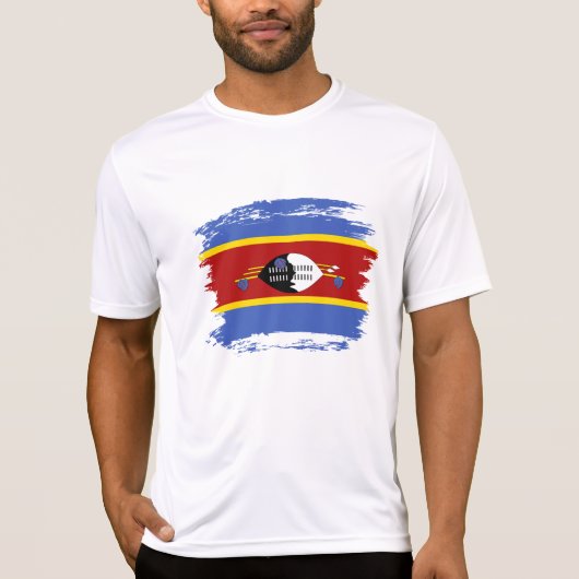 スワジランドの旗 Tシャツ (正面)