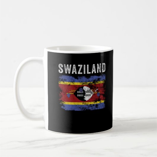 スワジランド動揺して国旗 – Swazi国旗 コーヒーマグカップ (左)