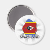 スワジランド国旗の地図2.0 マグネット (正面/裏面)
