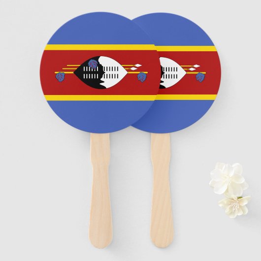 スワジランド国旗 ハンドファン (正面&裏面)