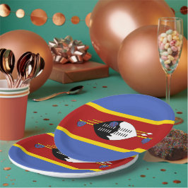 スワジランド国旗 ペーパープレート