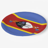 スワジランド国旗 ペーパープレート (アングル)