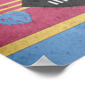 スワジランド国旗 ポスター (角)