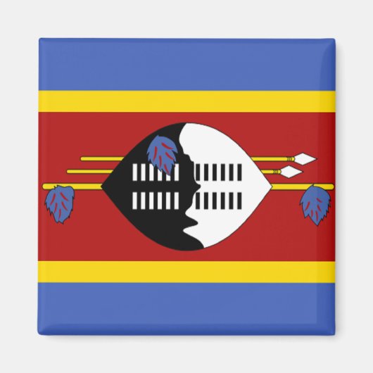スワジランド国旗 マグネット (正面)