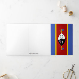 スワジランド国旗 三つ折りカード