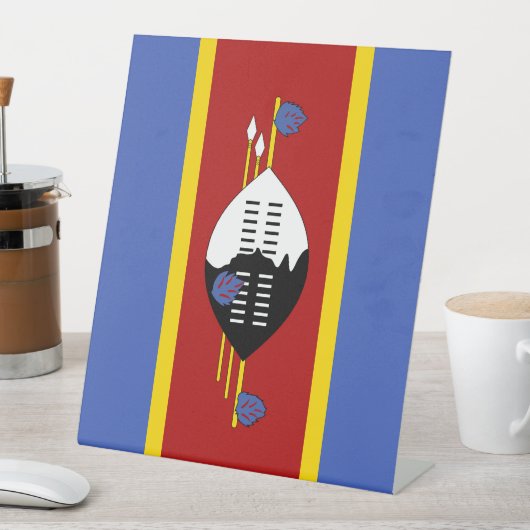 スワジランド国旗 台座サイン (インサイチュ)