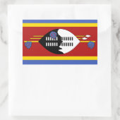 スワジランド国旗 長方形シール (バッグ)