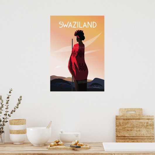 スワジランド・アフリカ旅行ポスター風景自然 ポスター (キッチン)