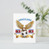 スワジランド サッカー デザイン ポストカード (スタンド正面)