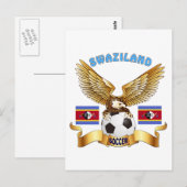 スワジランド サッカー デザイン ポストカード (正面/裏面)