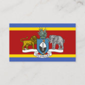 スワジ国旗とコート・オブ・アームズ、エスワティーニ国旗 名刺 (正面)