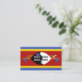 スワジ国旗、エスワティーニ国旗 名刺 (スタンド正面)