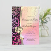 スワスタイリッシュールグラス、ハイヒール、退職 招待状 (スタンド正面)