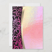 スワスタイリッシュールグラス、ハイヒール、退職 招待状 (裏面)