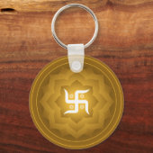 スワスティカロータスデザイン キーホルダー (正面)