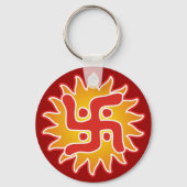 スワスティカ：インディアン伝統的記号 キーホルダー (正面)