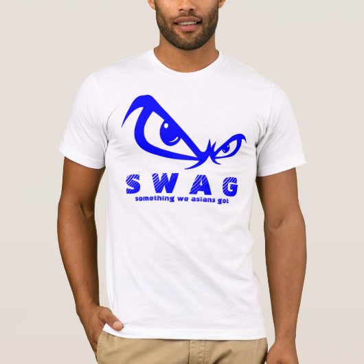スワッグの青 Tシャツ (正面)