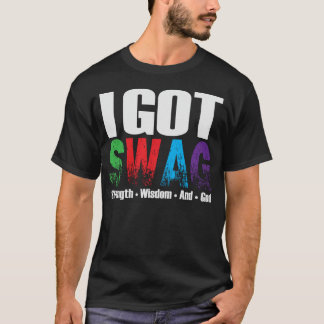 スワッグの黒いTシャツ Tシャツ