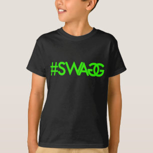 スワッグのHashtagの(緑の)ワイシャツ Tシャツ
