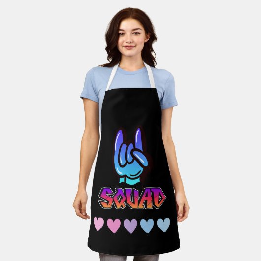 スワッグタイポグラフィ エプロン (着用した状態)