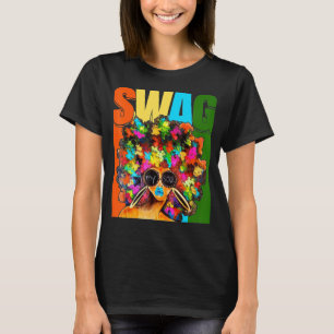 スワッグマイソウルブラックガールメラニンアフリカンアメリカン Tシャツ