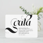 スワッグモダンミニマリストガラ 招待状 (スタンド正面)