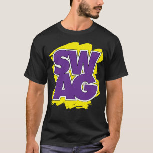 スワッグ-紫色及び黄色 Tシャツ