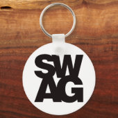 スワッグ – 黒 キーホルダー (正面)