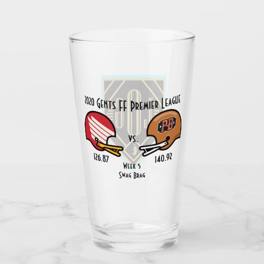 スワッグBrag5 DuckyShin v Peaky Pint Glass タンブラーグラス (正面)