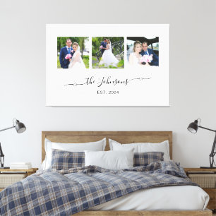 スワッシュハートの結婚写真3枚セットシグネチャーデザイン キャンバスプリント