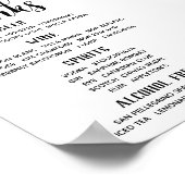 スワッシュフォント書道クラシックバーメニューサイン ポスター (角)