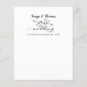 スワッシュフォント書道結婚の詳細の囲い (裏面)