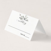 スワッシュフォント結婚書道の客席カード (正面)