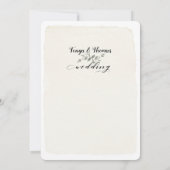 スワッシュ書フォント書道素朴結婚の書 招待状 (裏面)