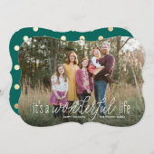 スワディフルライフフェイクフォイルホリデークリスマスフォト シーズンカード (正面/裏面)