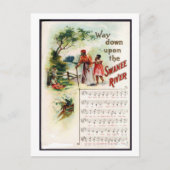 スワニーリバーブラックアメリカーナヴィンテージはがき ポストカード (正面)