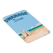 スワネイジ ドーセット ヴィンテージ 海辺 旅行 ポスター マグネット (右側)