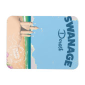 スワネイジ ドーセット ヴィンテージ 海辺 旅行 ポスター マグネット (横)