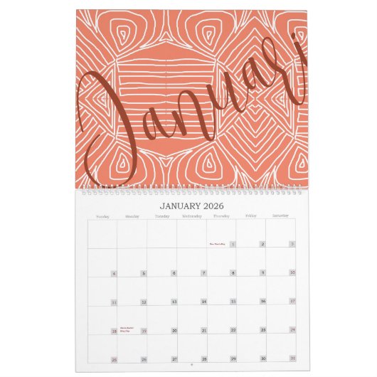 スワヒリ族アフリカ部族 カレンダー (1月 2026)