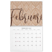 スワヒリ族アフリカ部族 カレンダー (2月 2026)